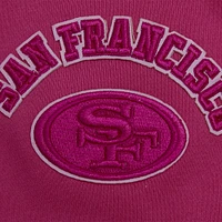 Women's Pro Standard Pink San Francisco 49ers Triple Cropped Fleece Pullover Hoodie