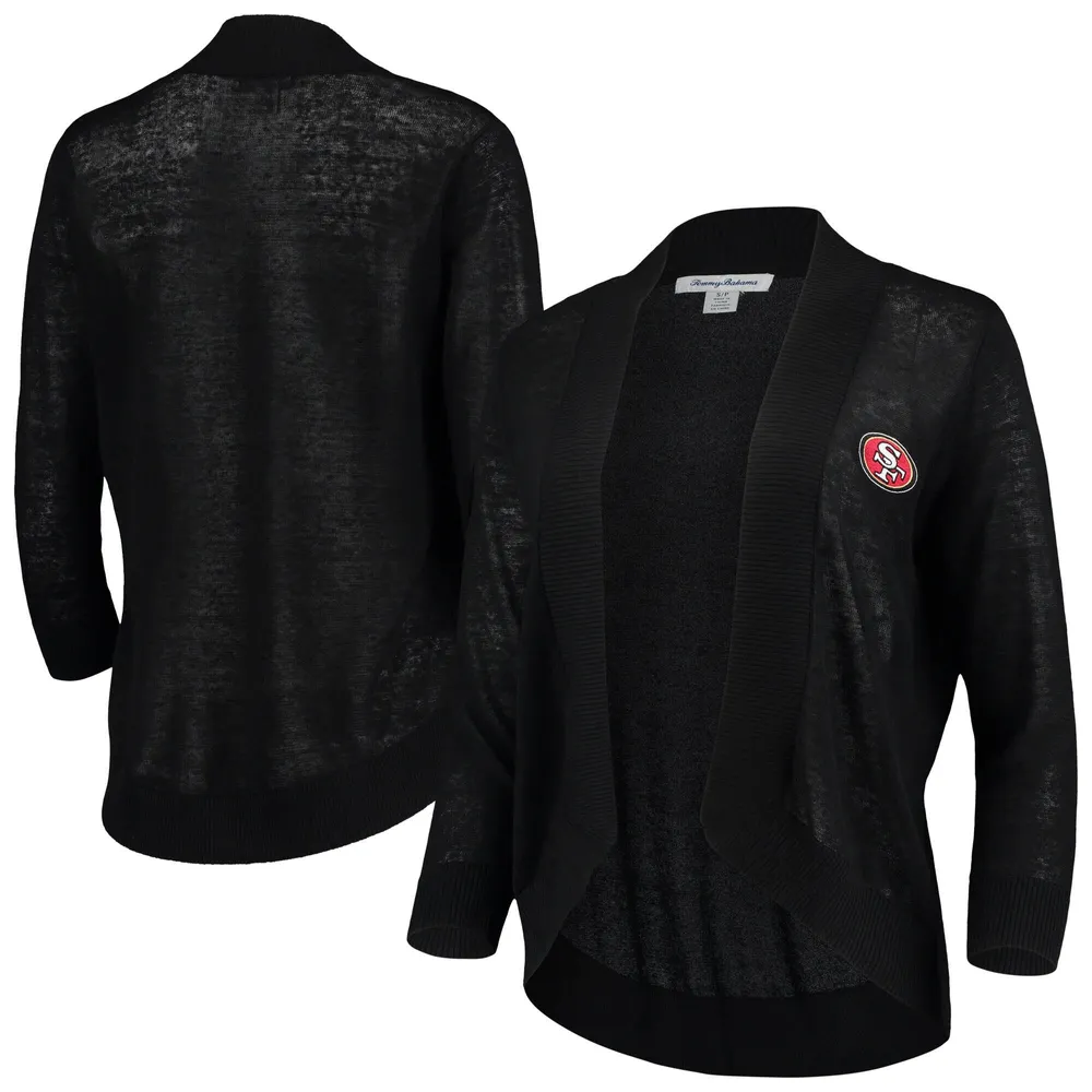 Lids San Francisco 49ers Tommy Bahama Women's Lea Open Cardigan - Black