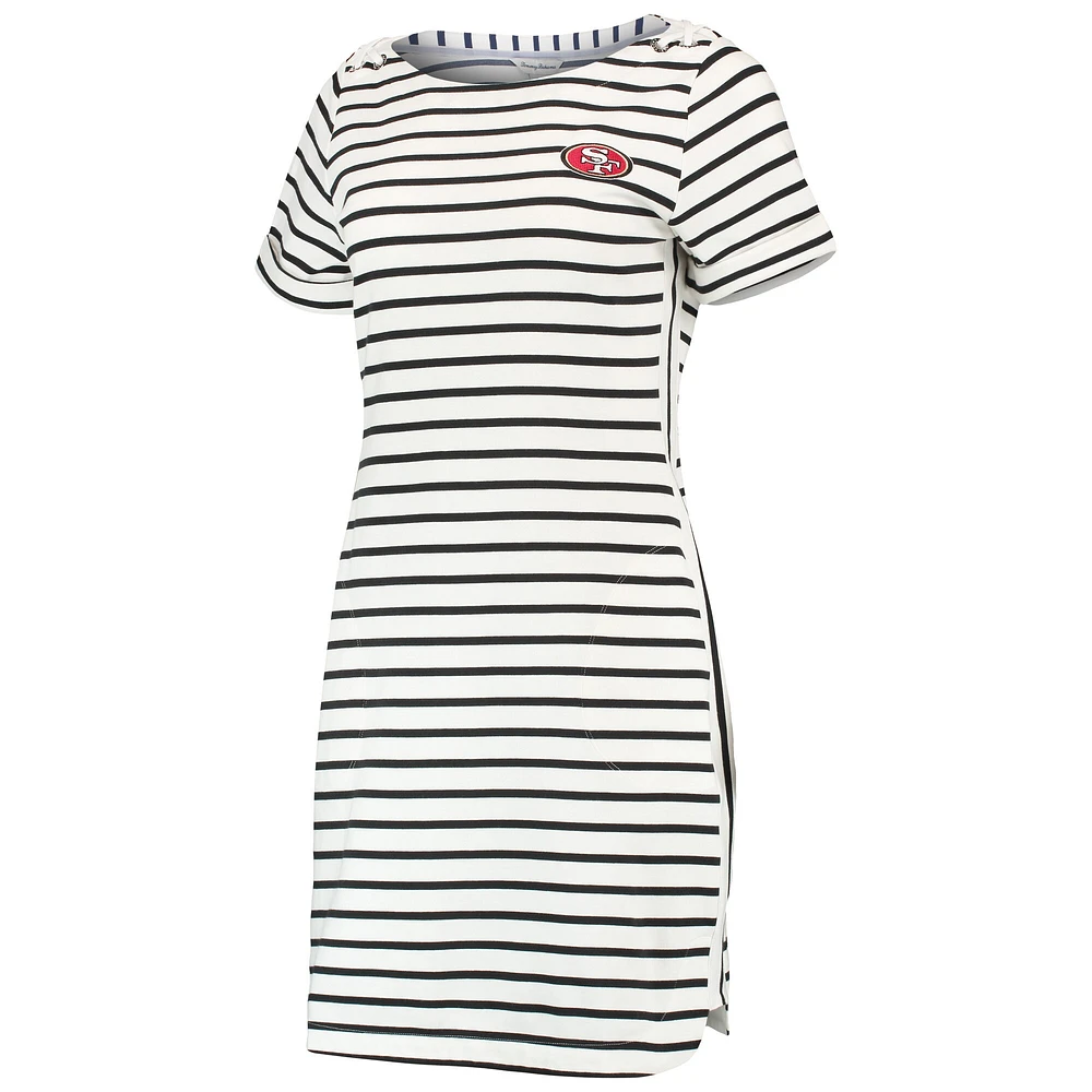 Women's Tommy Bahama White San Francisco 49ers Tri-Blend Jovanna Striped Dress