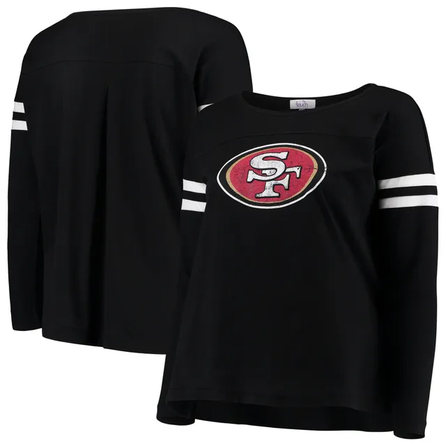 Lids San Francisco 49ers Touch Women's Plus Free Agent Long Sleeve T-Shirt  - Black