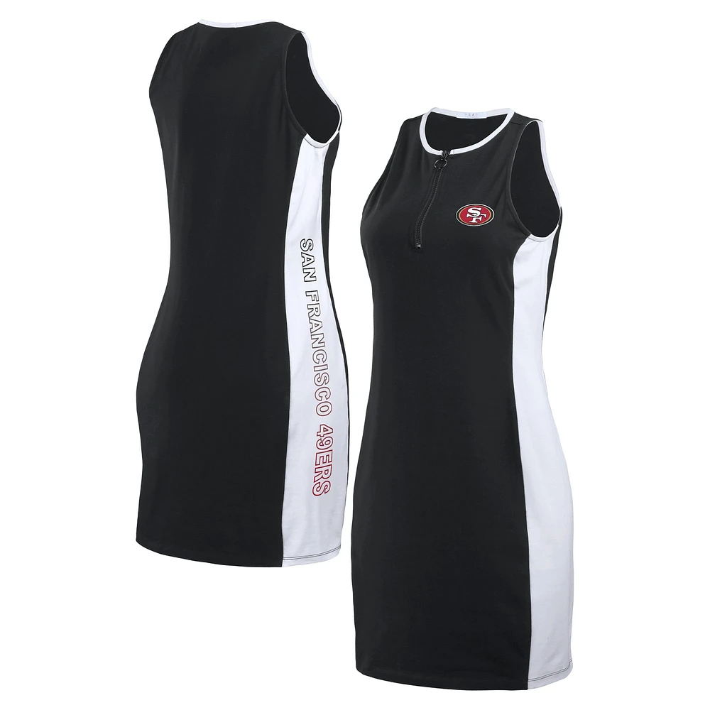 Women's WEAR by Erin Andrews Black San Francisco 49ers Bodyframing Tank Dress