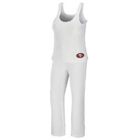 Women's WEAR by Erin Andrews Cream San Francisco 49ers Cozy Scoop Neck Tank Top & Pants Sleep Set