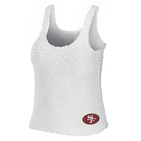 Women's WEAR by Erin Andrews Cream San Francisco 49ers Plus Cozy Scoop Neck Tank Top & Pants Set