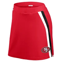 Jupe-short à rayures Scarlet San Francisco 49ers pour femme WEAR by Erin Andrews