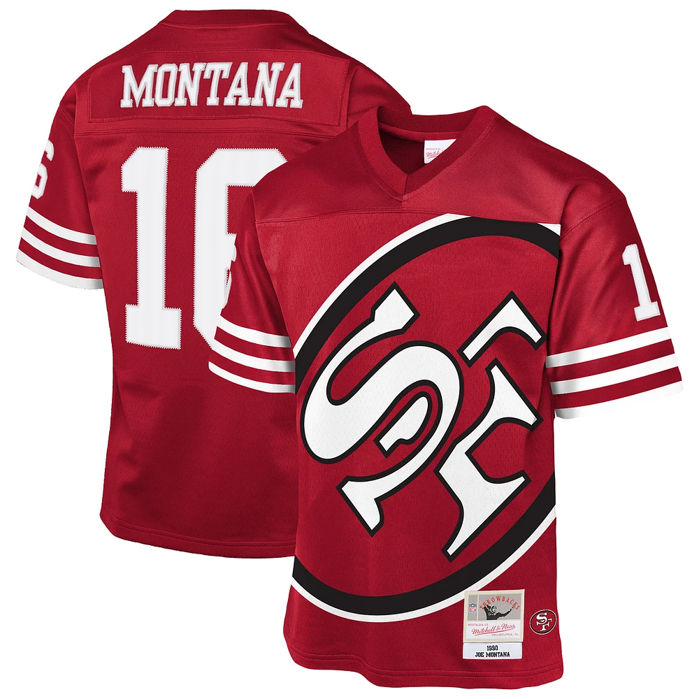 Maillot rétro tendance Mitchell & Ness Joe Montana Scarlet San Francisco 49ers 1990
