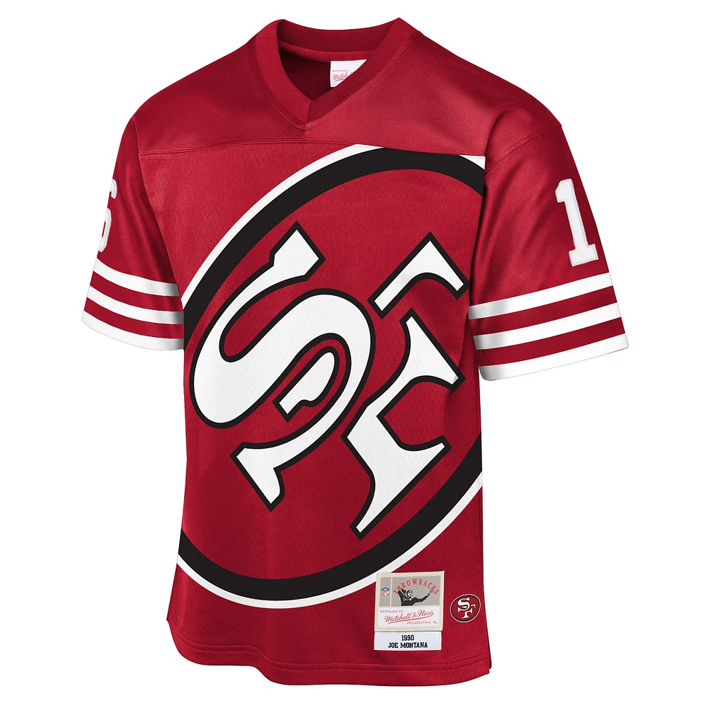 Maillot rétro tendance Mitchell & Ness Joe Montana Scarlet San Francisco 49ers 1990