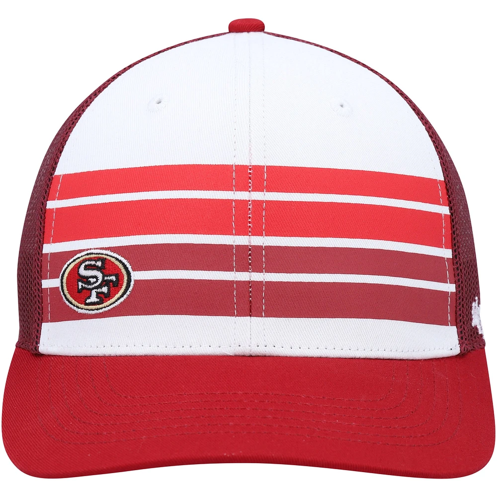 Youth '47 White/Scarlet San Francisco 49ers Cove Trucker Snapback Hat