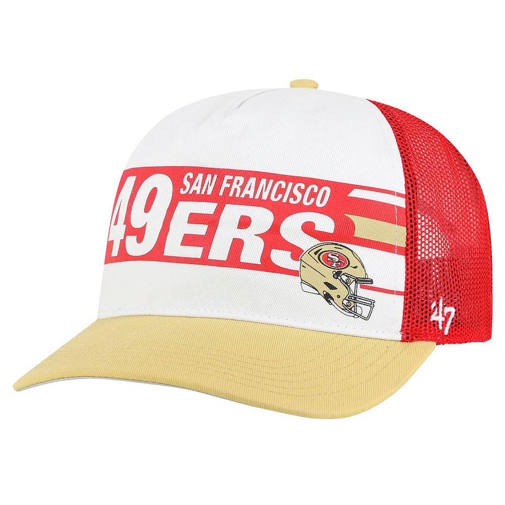 Youth '47  White/Scarlet San Francisco 49ers Trucker Adjustable Hat