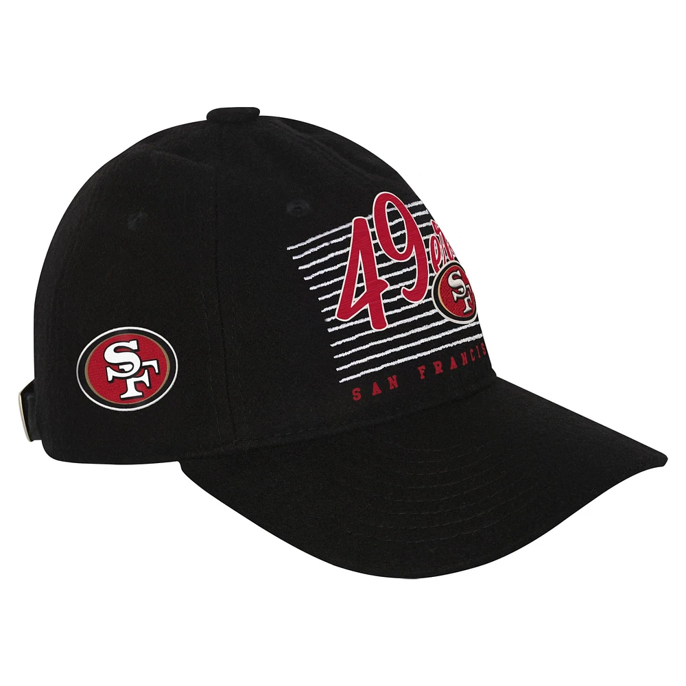 Youth Black San Francisco 49ers Retro Wooly Adjustable Hat