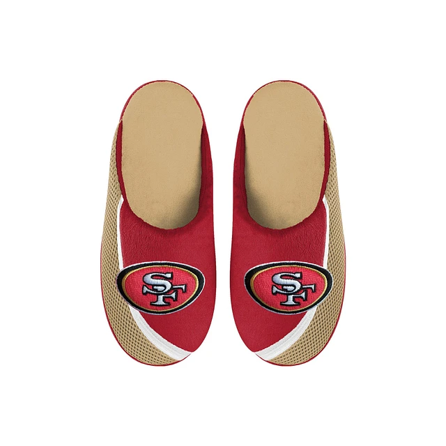 Lids San Francisco 49ers FOCO Youth Big Logo Color Edge Slippers