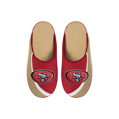 Lids San Francisco 49ers FOCO Youth Big Logo Colorblock Mesh Slippers