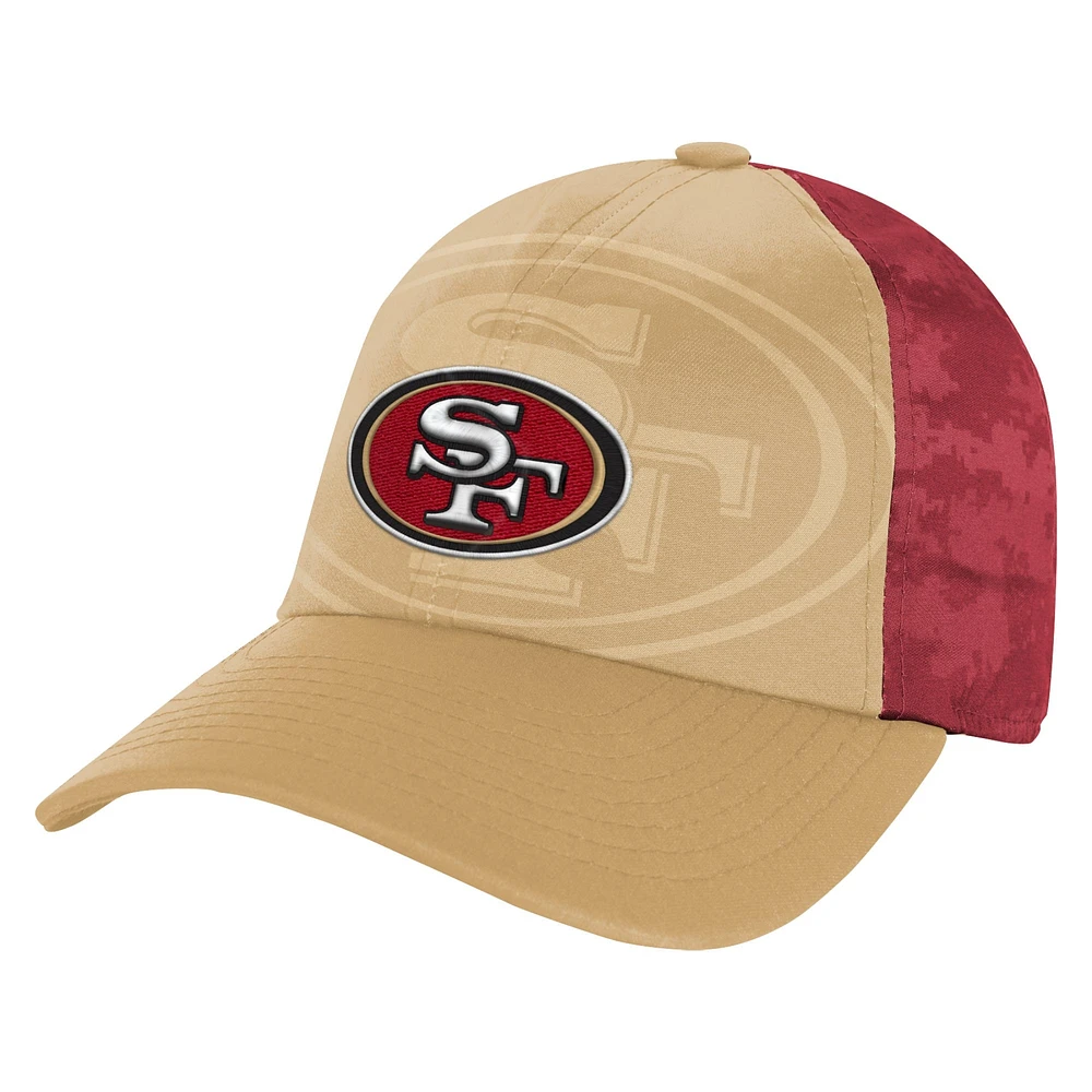 Youth Gold/Scarlet San Francisco 49ers Combine Two-Tone Adjustable Hat