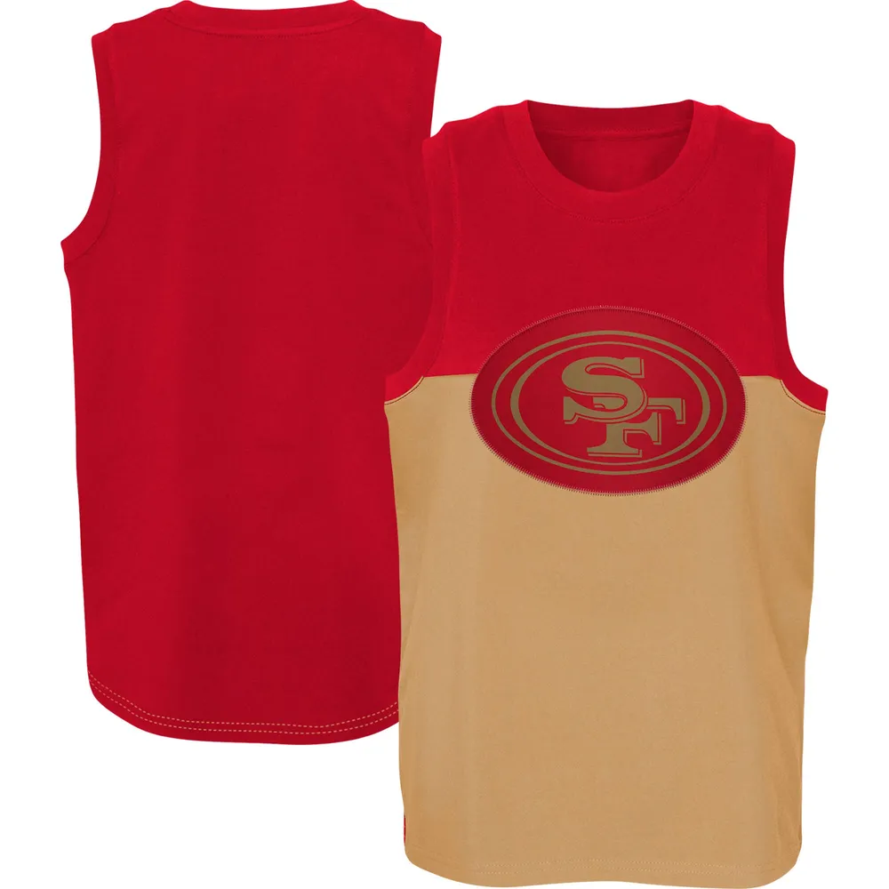 San Francisco 49ers Fanatics Branded Colorblock T-Shirt - Scarlet