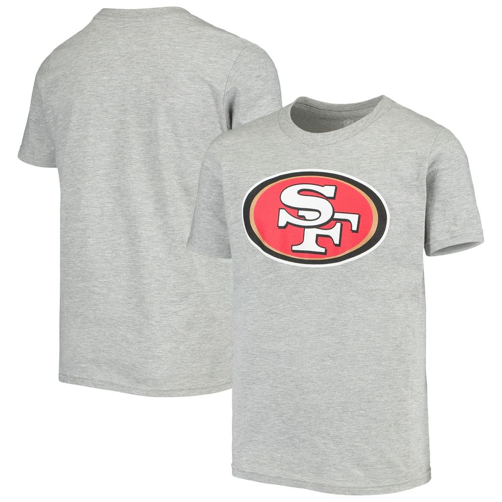 Women's San Francisco 49ers Heather Gray Primary Team Logo V-Neck T-Shirt - NFL  Shop Europe - Football 