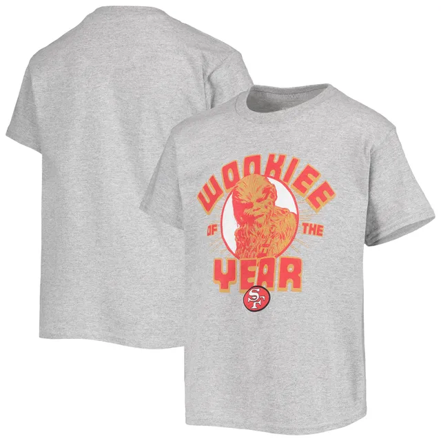 Lids San Francisco 49ers Junk Food Youth Star Wars Wookie Of The Year T- Shirt - Heathered Gray