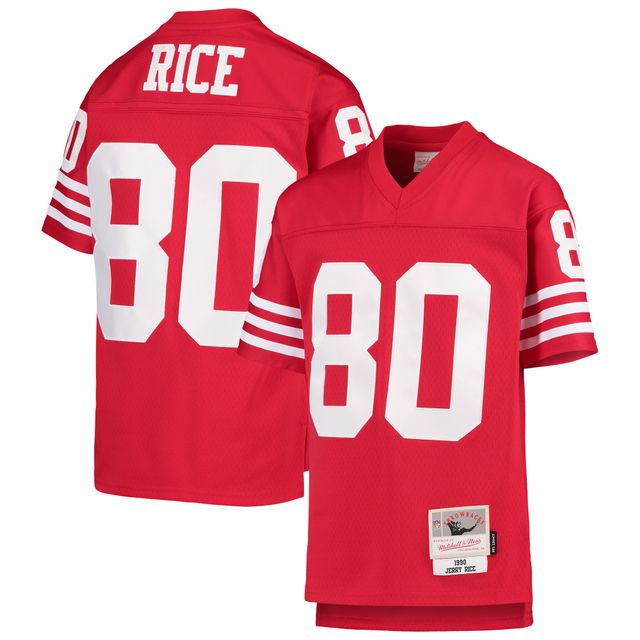 Maillot de joueur retraité Mitchell & Ness Jerry Rice Scarlet San Francisco 49ers 1990 Legacy