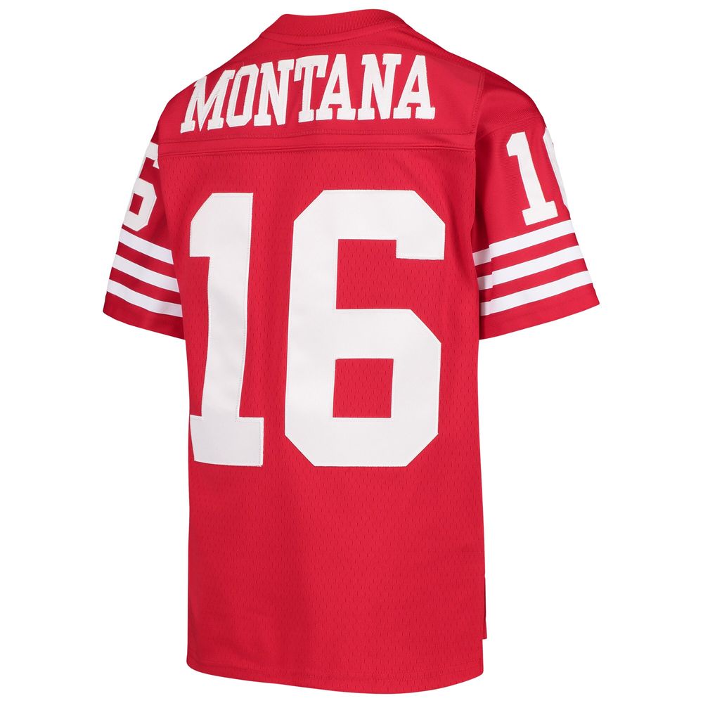 Youth Mitchell & Ness Joe Montana Scarlet San Francisco 49ers 1990 Legacy Retired Player Jersey