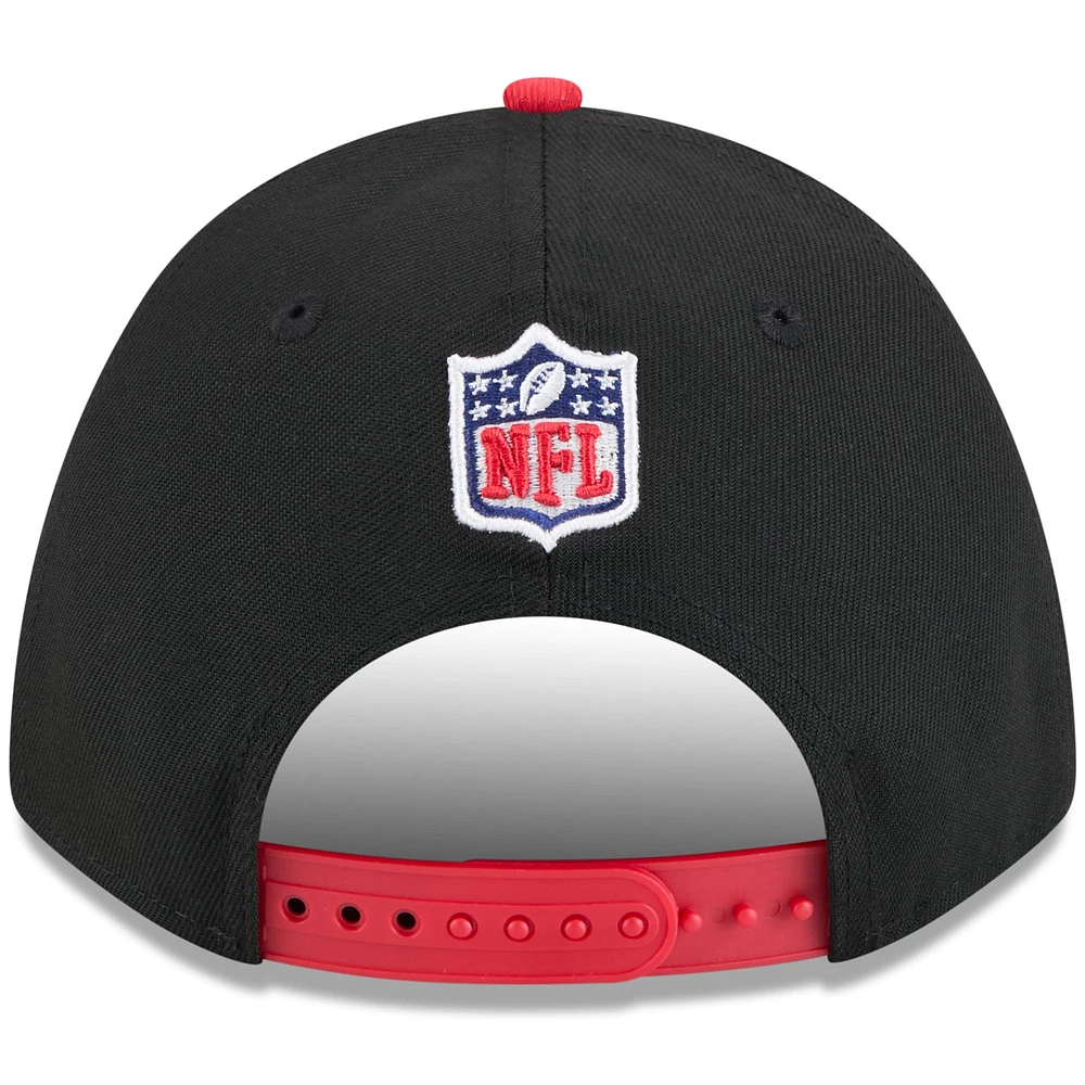 Youth New Era Black/Scarlet San Francisco 49ers 2025 NFL Draft 9FORTY A-Frame M-Crown Adjustable Hat