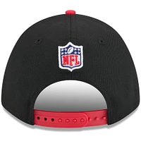 Youth New Era Black/Scarlet San Francisco 49ers 2025 NFL Draft 9FORTY A-Frame M-Crown Adjustable Hat