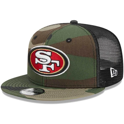 Youth New Era Camo San Francisco 49ers  Main Trucker 9FIFTY Snapback Hat