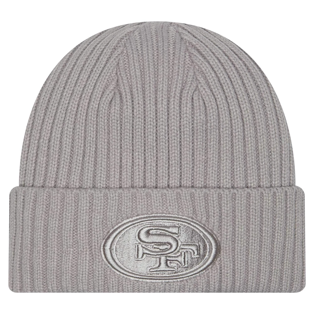 Youth New Era Gray San Francisco 49ers Color Pack Cuffed Knit Hat