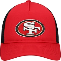 Youth New Era Scarlet San Francisco 49ers A-Frame 9FORTY Trucker Adjustable Hat