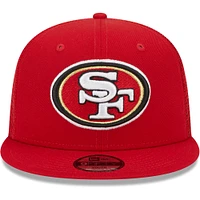 Youth New Era Scarlet San Francisco 49ers  Main Trucker 9FIFTY Snapback Hat