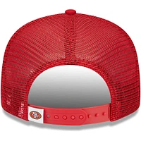 Youth New Era Scarlet San Francisco 49ers  Main Trucker 9FIFTY Snapback Hat