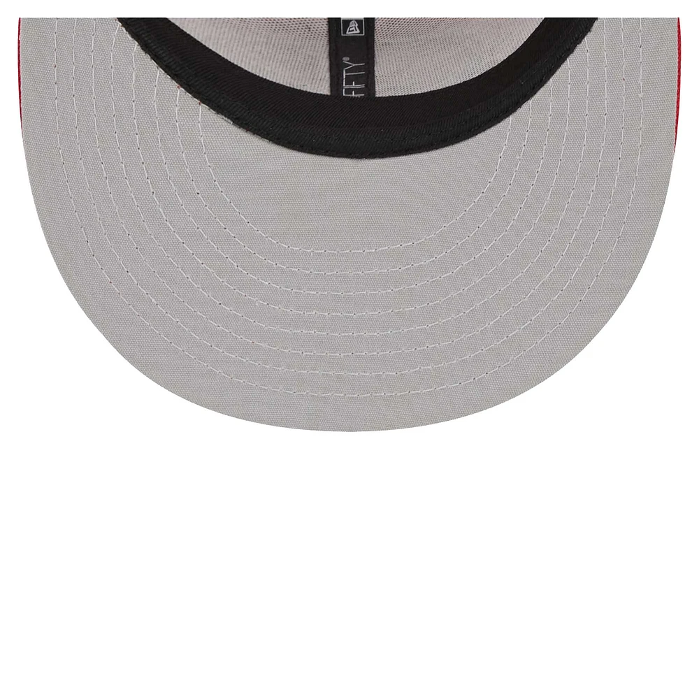 Youth New Era Scarlet San Francisco 49ers  Main Trucker 9FIFTY Snapback Hat