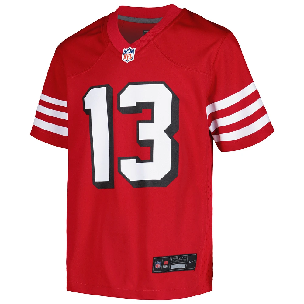 Maillot de match Nike Brock Purdy Scarlet pour jeunes des 49ers San Francisco
