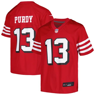 Maillot de match Nike Brock Purdy Scarlet pour jeunes des 49ers San Francisco