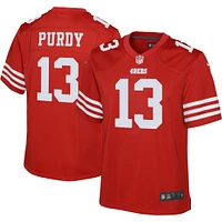 Maillot de match Nike Brock Purdy Scarlet pour jeunes des 49ers San Francisco