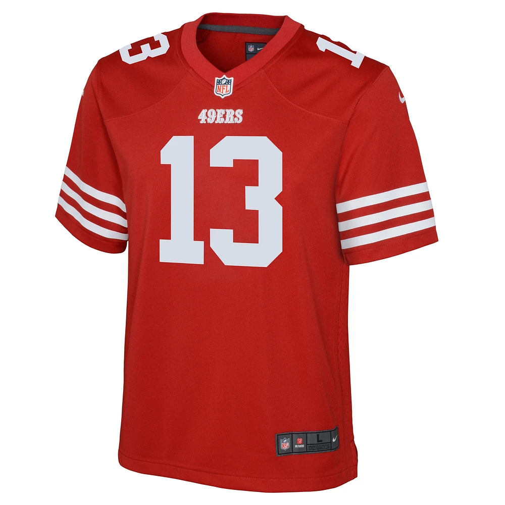 Maillot de match Nike Brock Purdy Scarlet pour jeunes des 49ers San Francisco