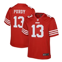 Maillot de jeu d'équipe Nike Brock Purdy Scarlet San Francisco 49ers pour jeunes