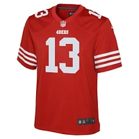 Maillot de jeu d'équipe Nike Brock Purdy Scarlet San Francisco 49ers pour jeunes