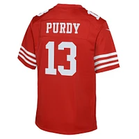 Maillot de jeu d'équipe Nike Brock Purdy Scarlet San Francisco 49ers pour jeunes