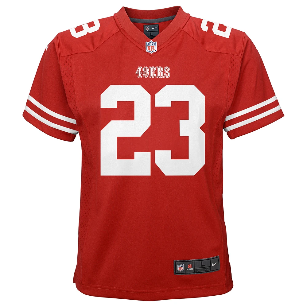 Youth Nike Christian McCaffrey Scarlet San Francisco 49ers Team Game Jersey