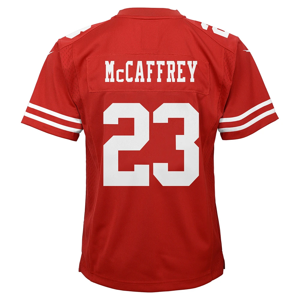 Youth Nike Christian McCaffrey Scarlet San Francisco 49ers Team Game Jersey