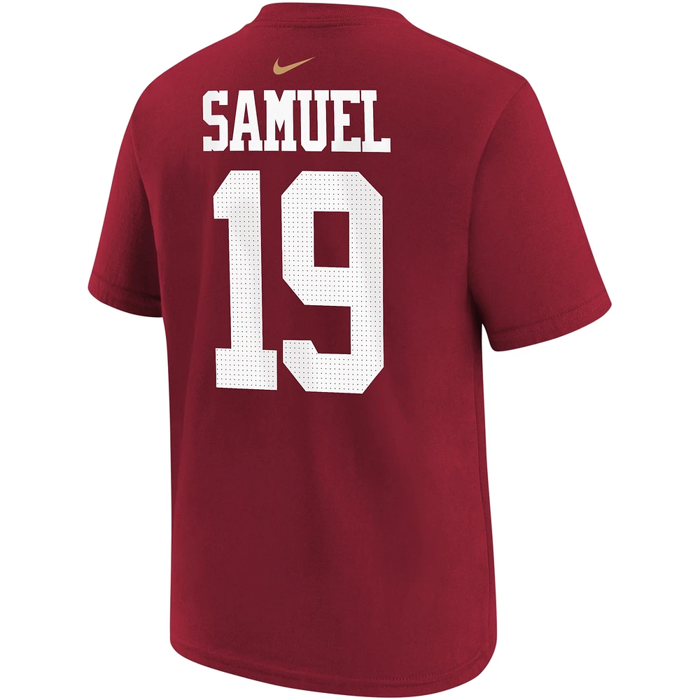 Youth Nike Deebo Samuel Scarlet San Francisco 49ers Player Name & Number T-Shirt