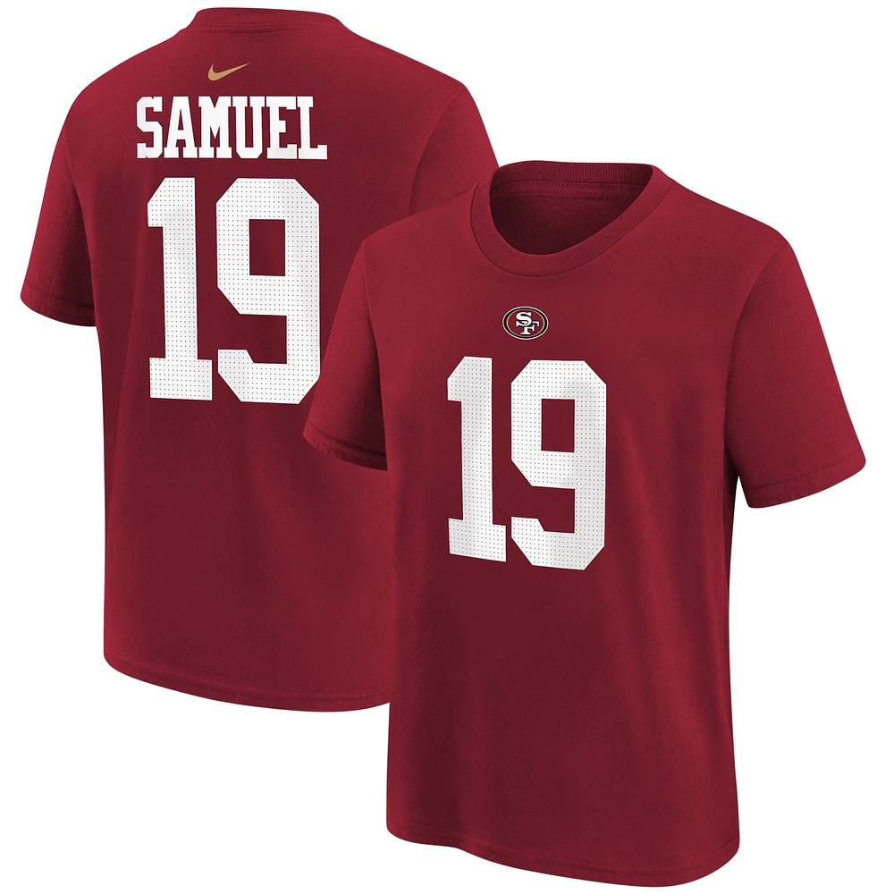 T-shirt avec nom et numéro de joueur Nike Deebo Samuel Scarlet pour jeunes des San Francisco 49ers