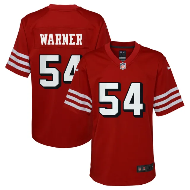 Men's Nike Fred Warner Scarlet San Francisco 49ers 75th Anniversary  Alternate Game Player Jersey