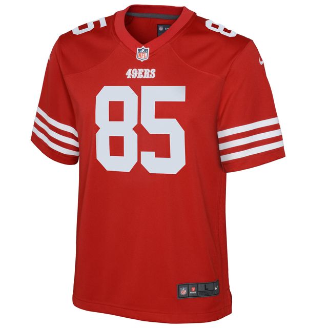 Maillot de match Nike George Kittle Scarlet pour jeunes des 49ers San Francisco