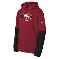 Sweat à capuche Nike Scarlet San Francisco 49ers Club pour jeunes