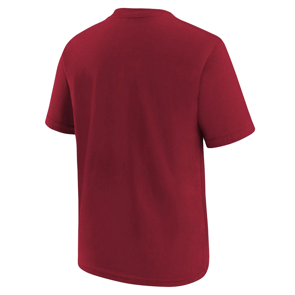 Youth Nike Scarlet San Francisco 49ers Logo Wordmark - T-Shirt