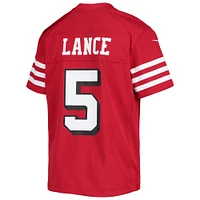 Maillot de match Nike Trey Lance Scarlet pour jeunes des 49ers San Francisco