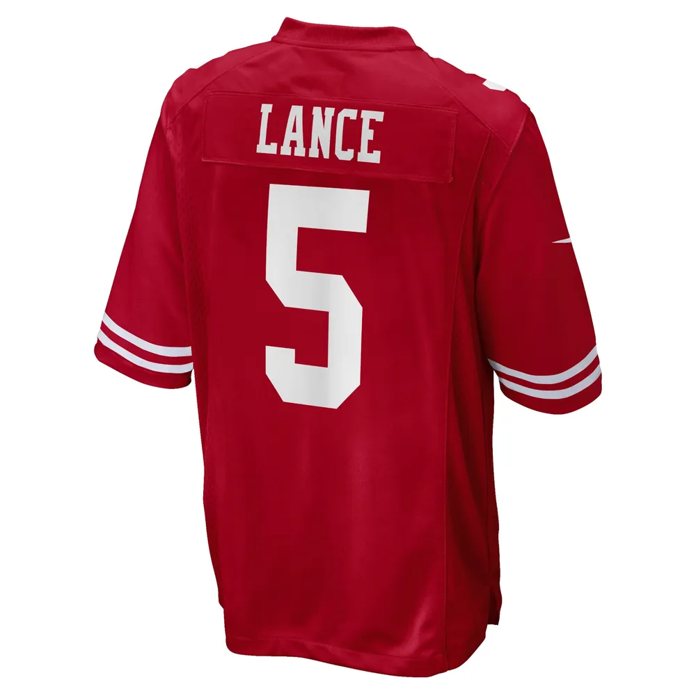 Women's San Francisco 49ers Trey Lance Nike Scarlet Team Player Game Jersey