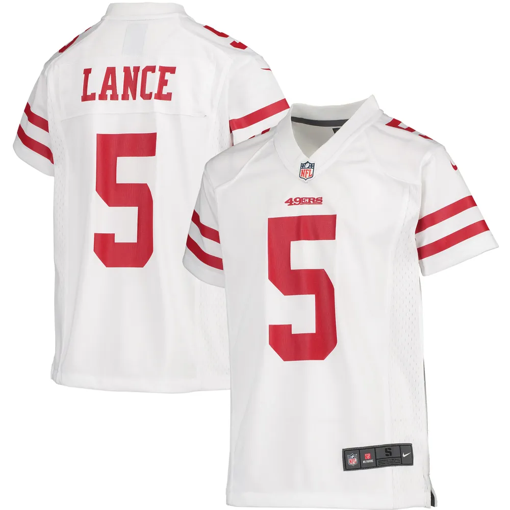 Youth Nike Trey Lance White San Francisco 49ers Player Game Jersey