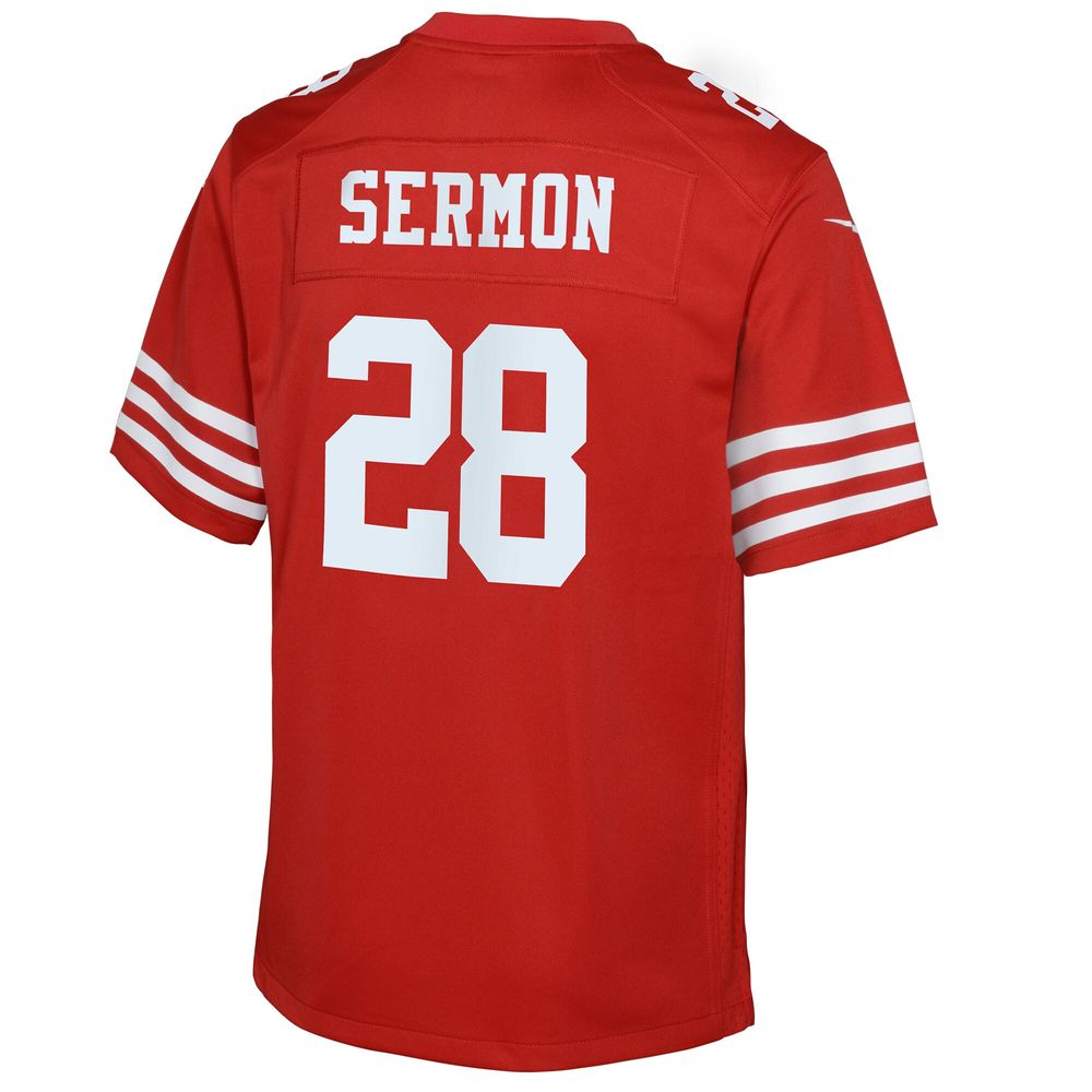 Youth Nike Trey Sermon Scarlet San Francisco 49ers Game Jersey