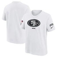 T-shirt Nike blanc pour jeunes San Francisco 49ers 2024 Salute To Service