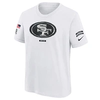 T-shirt Nike blanc pour jeunes San Francisco 49ers 2024 Salute To Service